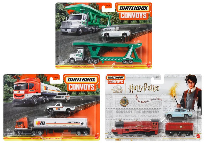MATCHBOX 火柴盒車隊 CONVOYS 合金模型車 經典卡車 運輸車隊, 3款各1, 1個