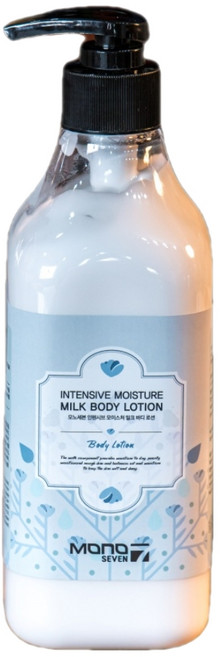 모노세븐 인텐시브 모이스처 밀크 바디로션 애플 플로럴향, 500ml, 1개