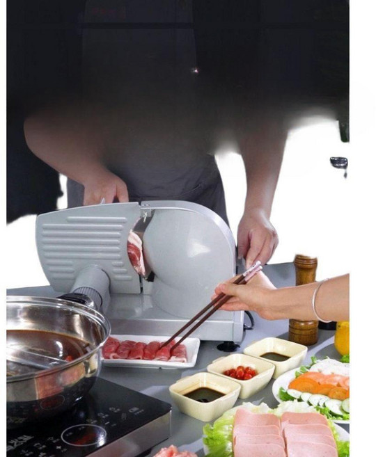 고기써는기계 가정용 육절기 야채 채칼 슬라이서 채칼슬라이서 햄슬라이서 양배추 만능 채썰기, B. 더블 블레이드 200W(1-15mm)