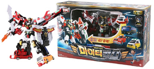 헬로카봇 시즌16 전설의 용사 마이티캅스 /레디 헬프 캅스 큐어 변신 4단 합체로봇 장난감, 1개