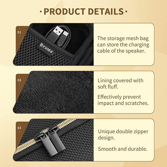 Yinke 하드 케이스 마샬 엠버튼 및 2 블루투스 스피커용 (B0B28VWL9Y_CA NARF), Yinke 하드 케이스 마샬 엠버튼 및 2 블루투스 스