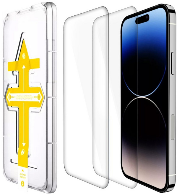 제트스킨 쉽게 붙이는 9H 강화유리 액정보호필름 2매 + 가이드툴, 1세트