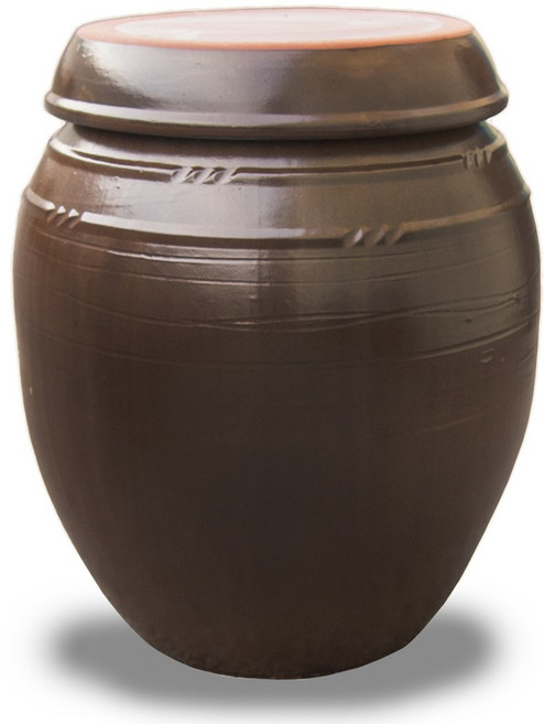 장수옹기 숨쉬는 옹기 항아리 소금 오미자 막걸리 된장 장독대, 1개