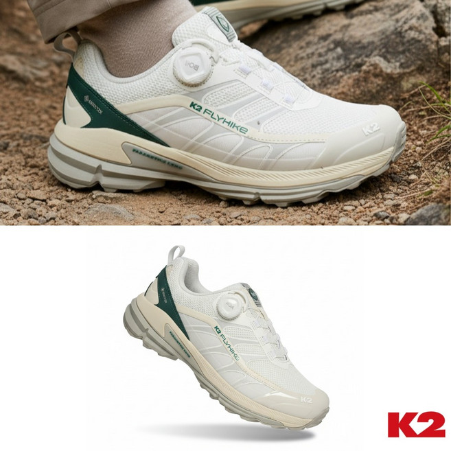 [백화점출고] K2 트레킹화 등산화 경등산화 남자 여성 플라이 하이크 매트릭스 그린 쿠션좋은 보아 다이얼 로우컷 하이킹화 워킹화