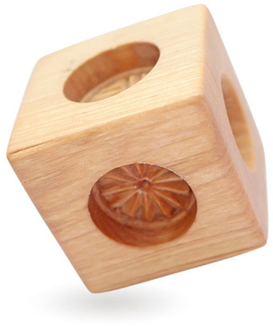 국산 주사위 6구 다식틀 ( 전통 문화 체험 떡틀 다식판 약과틀 추석 명절 떡만들기 문양도장 떡스탬프 쿠키커터 간식만들기 )