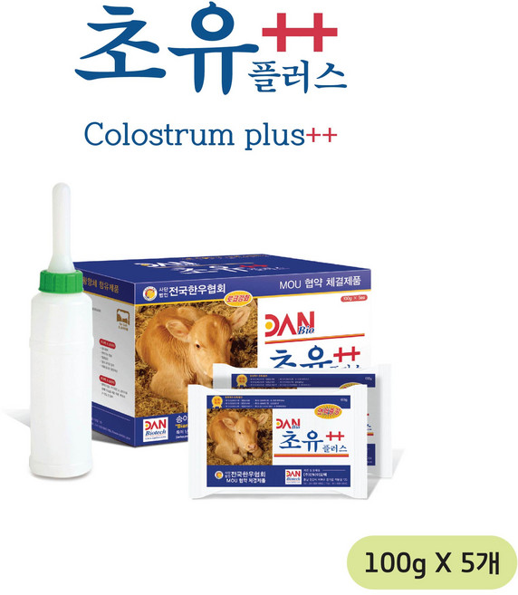 초유플러스 (Colostrum Plus) (100g) 송아지 설사약, 100g, 5개