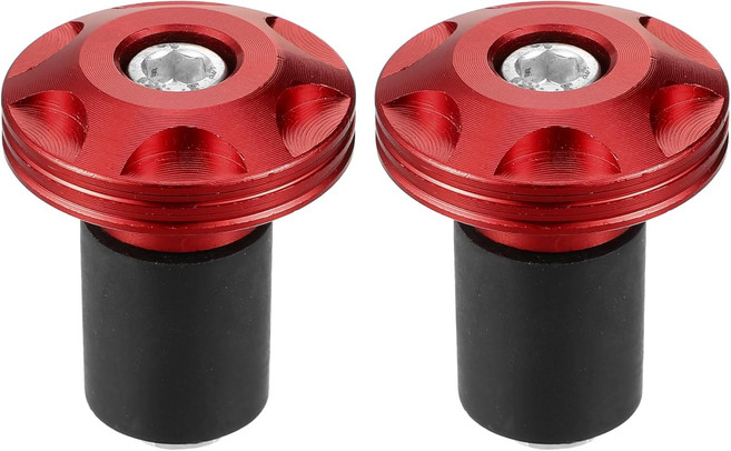 터크볼드 모터사이클 핸들바 엔드 플러그 알루미늄 합금 8mm20mm 07079 32mm OD 패셔너블 프론트 그립 캡 기어 밸런스 레드 쌍