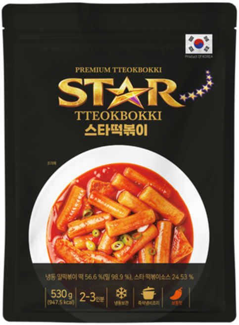 스타떡볶이 냉동밀키트 옛날 국물 밀떡볶이, 1개, 530g