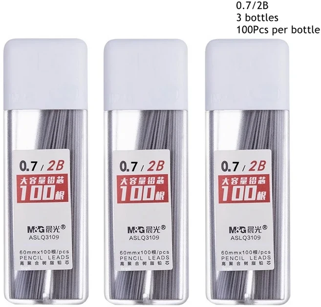 0.5/0.7mm 자동 연필 세트 HB/2B 샤프 드로잉 스케치 학생 학용품 귀여운 문구, 13 3Box 0.7-2B