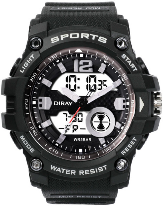 Labtimes 미요타 Japan 무브먼트 디지털 아날로그 스포츠 전자 손목시계