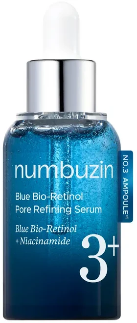 numbuzin 藍色生物類視黃醇毛孔細緻精華 緊緻毛孔 調理油水平衡, 1件, 30ml