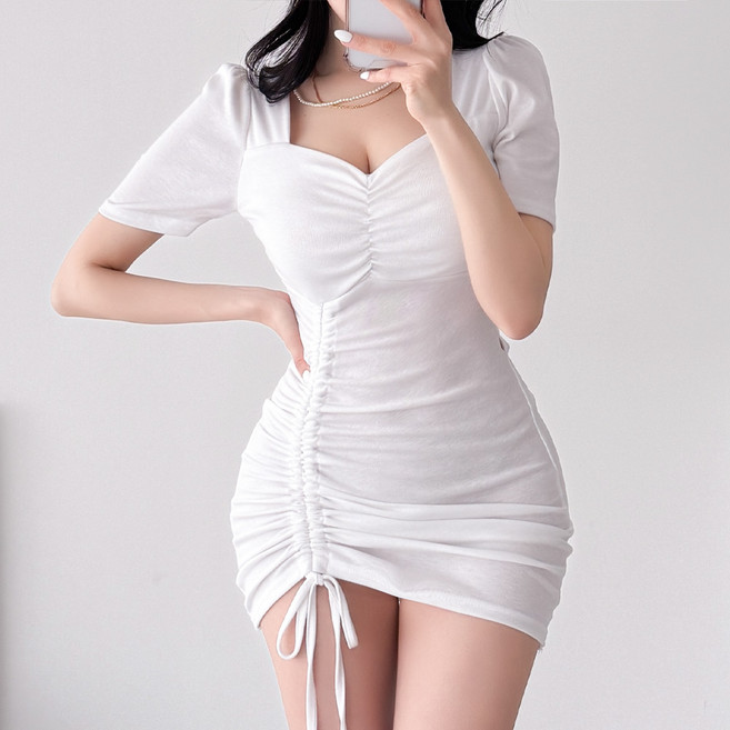 글램디브 기르뷰 스트링 슬림핏 글램 원피스 AA2345