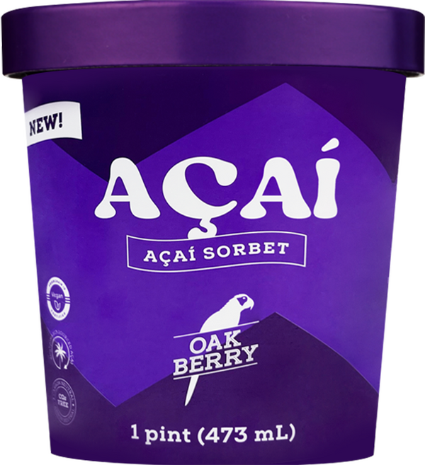 오크베리 아사이볼 소르베 파인트 오리지널, 1개, 473ml