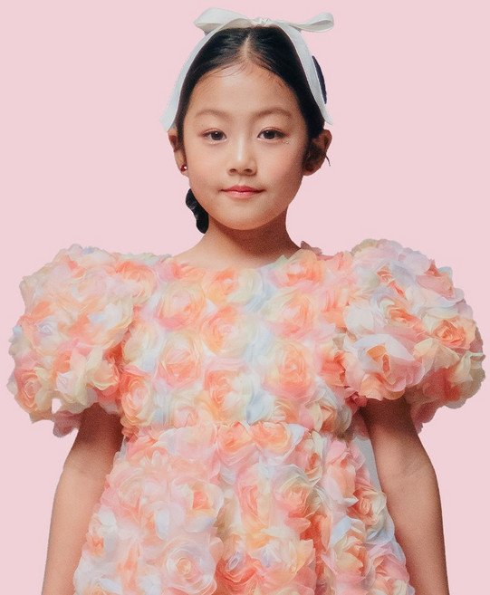 디엘프렌즈 레인보우 플라워드레스 키즈드레스 공주드레스