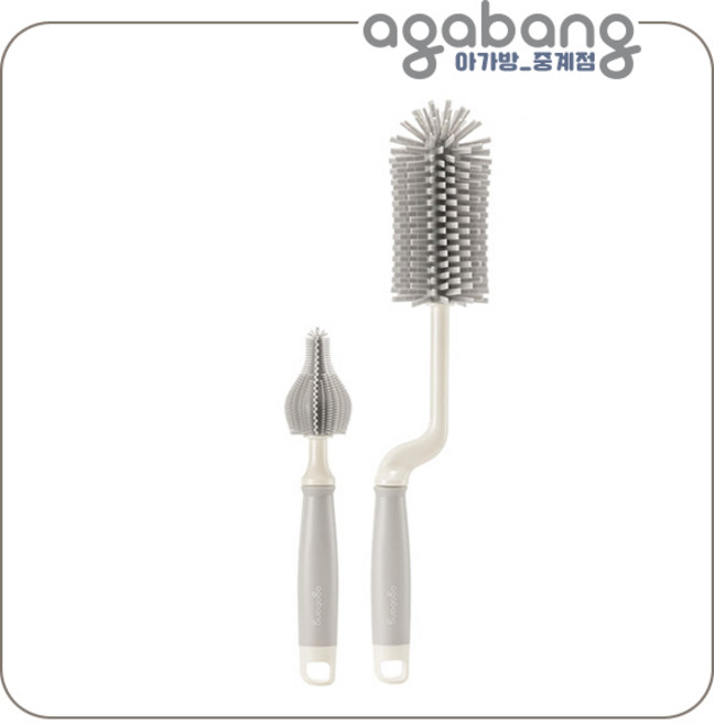 아가방 중계점 실리콘 젖병솔 세트 위생적이고 실용적인 실리콘 젖병솔 세트 구성, 1개, 그레이