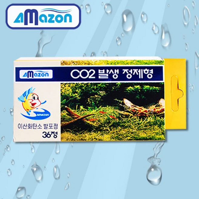 아마존 CO2 이산화탄소 발생 정제형 수초 성장 발포정 알약 1봉 36정, 1개