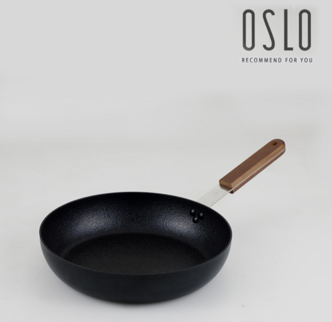 오슬로 인덕션 후라이팬 나무손잡이 프라이팬, 1개, 28cm