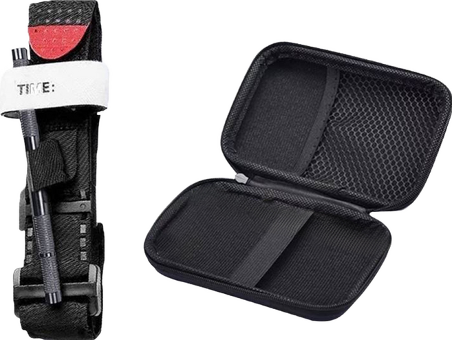 TRADER 軍規 快速止血 輕巧便攜 戶外登山安全必備, 頂級金屬 止血帶+原廠硬殼收納包, 1個