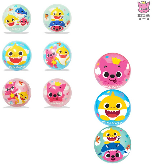 핑크퐁 미니 소프트 볼 3P 공 놀이 굴리기 아기 유아, 1개
