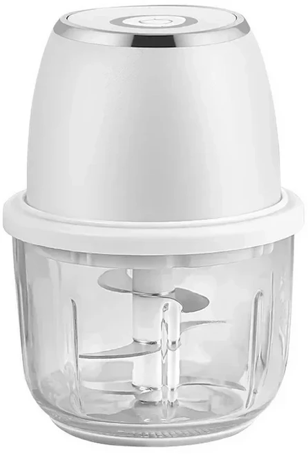 350ML 전기 분쇄기 식품 다지기 마늘 USB 야채 슬라이서 블렌더 주방 믹서, 01 L, 04 light green