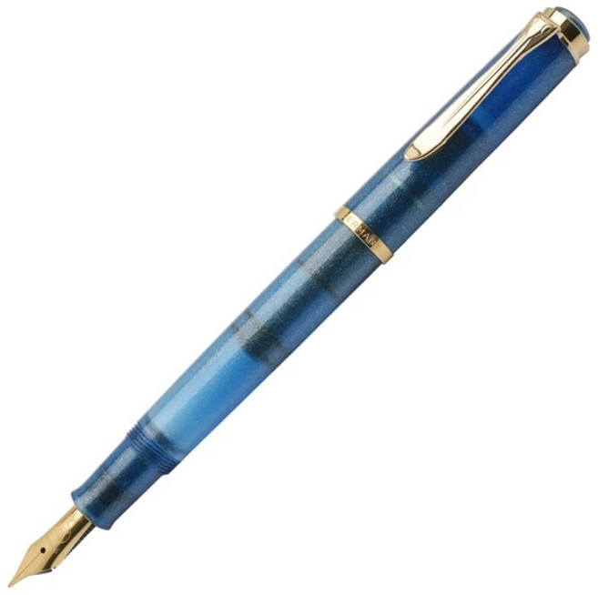 펠리칸 만년필 클래식 M200 Pelikan 스페셜 에디션 골든 라피스 블루, F