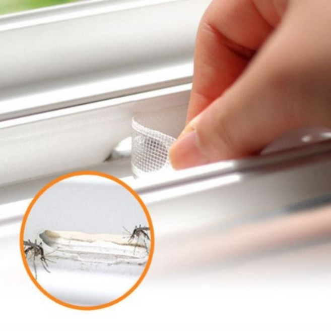 INSUCO 고급형 물구멍방충망 보수테이프 창문 창틀 샤시 해충 완전차단, 1개입, 25개