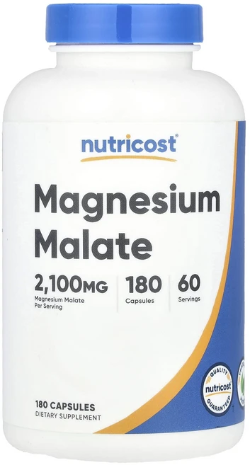 Nutricost 마그네슘 말레이트 2100mg 캡슐 180정(캡슐 1정당 700mg), Nutricost마그네슘말레이트2100mg캡슐180정캡, 1개, 180정 - 쿠팡