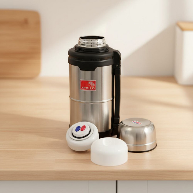 아폴로 보온보냉병 2L 대용량 보온병 텀블러 진공 휴대용 물통 원터치 스텐 AP-2000