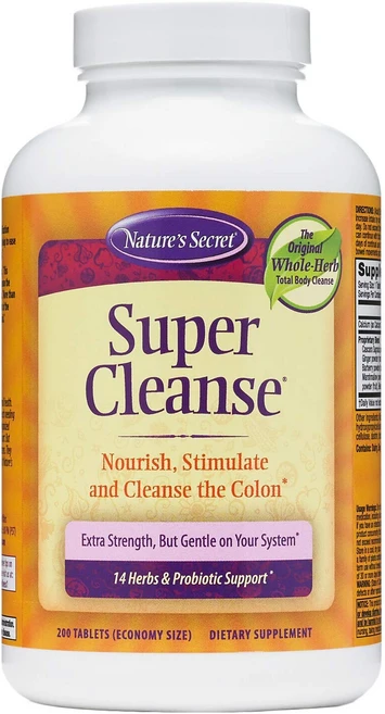 네이처스 시크릿 슈퍼 클렌즈 정 200정 Nature's Secret Secret Super Cleanse Tabs 1, 생강, 200개 (1팩), 1개 - 쿠팡