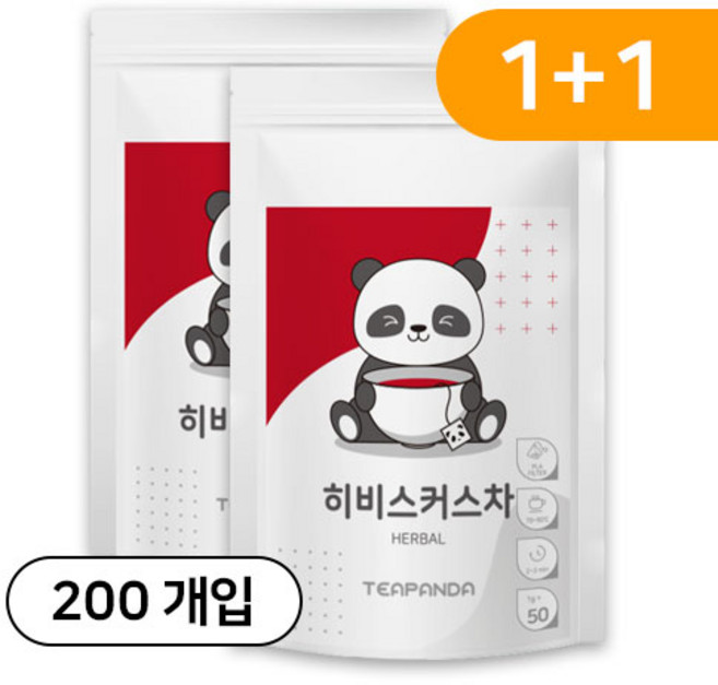 티판다 히비스커스 친환경 삼각티백, 10개, 100개입, 1g