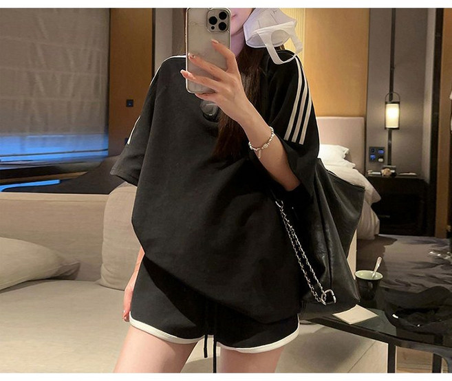 썸머바이브 NQ-457 여성 캐주얼 트레이닝 박시 러닝 상하의 세트