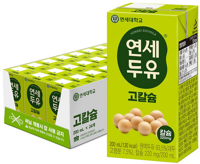 연세유업 고칼슘두유, 200ml, 24개