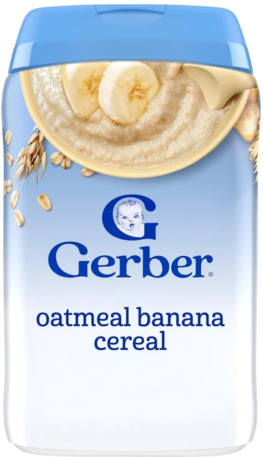 거버 싱글 그레인 시리얼 분말 어린이 미음 오트밀 227g Gerber 2nd Foods, 바나나, 6개 - 쿠팡