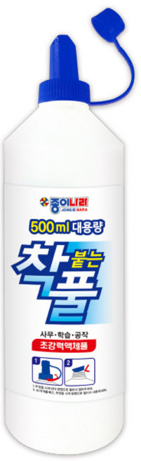 종이나라 착풀 500ml 대용량, 종이나라 착붙는풀 500ml, 1개