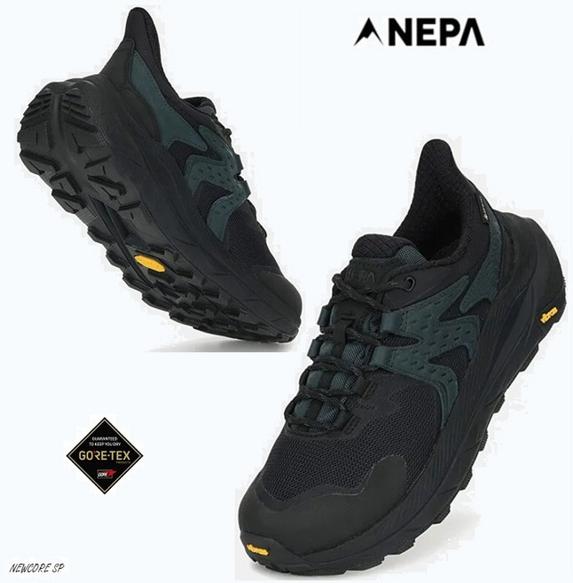 네파_NEPA 남녀공용 핸즈프리 힐 카운터로 손을 사용하지않고 발만으로 쉽게 신을수있는 구조로 어떤 환경에서도 뛰어난 접지력과 견인력의 비브람 트랙션 러그 공용 고어텍스 리웨이