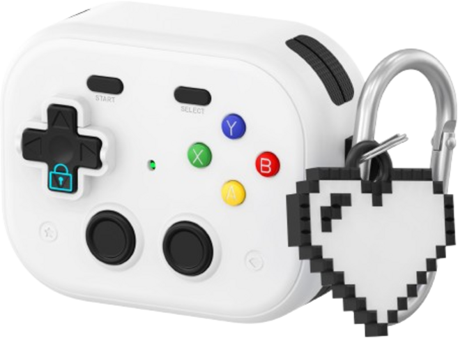 투에이비 오토락 게임기 에어팟 호환 분실방지 케이스, 1개, 화이트, 에어팟 프로3세대