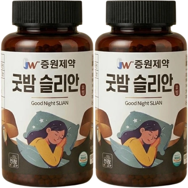 중원제약 편안한 굿드림 유기농 흑하랑 상추환 락투신 굿밤 슬리안, 1세트, 200g - 쿠팡