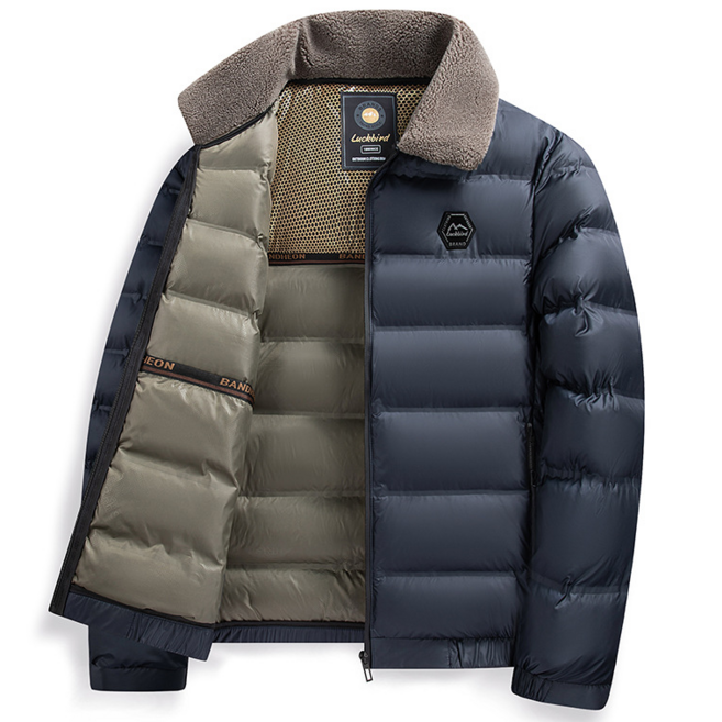 HULULU 남성 겨울 퍼카라 숏패딩 보온 방한 데일리 아우터