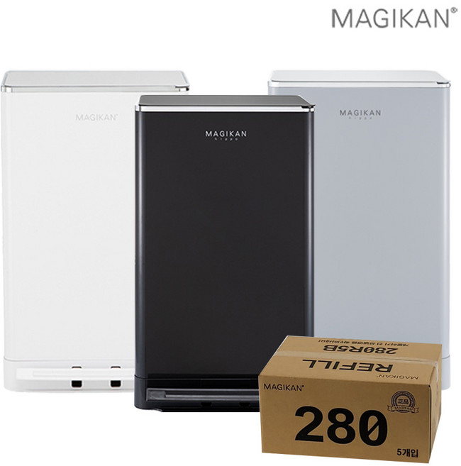 매직캔 히포크롬 27리터+리필5롤, 1개, 그레이 MH280GCR+280R5G
