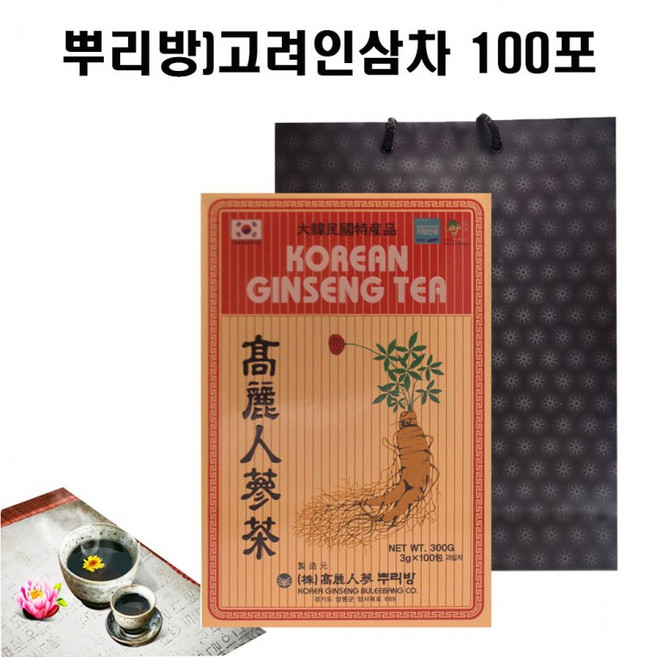 고려인삼차 100포+쇼핑백 RAM, 1개, 1정