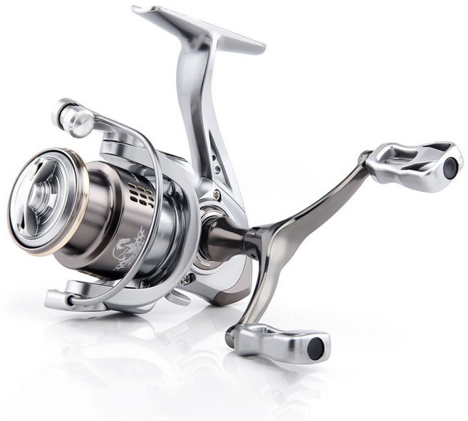 슈퍼인 초경량 메탈 낚시 스피닝릴 은빛 민물 바다 공용2500S, 실버, 2500S