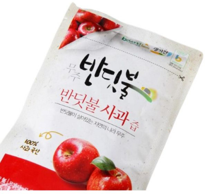 무주 반딧불 햇 사과로 만든 사과즙 24년도 생기찬 사과즙(일반박스) 120ml 30봉, 무주 반딧불 햇 사과로 만든 사과즙 24년도 생기찬 사
