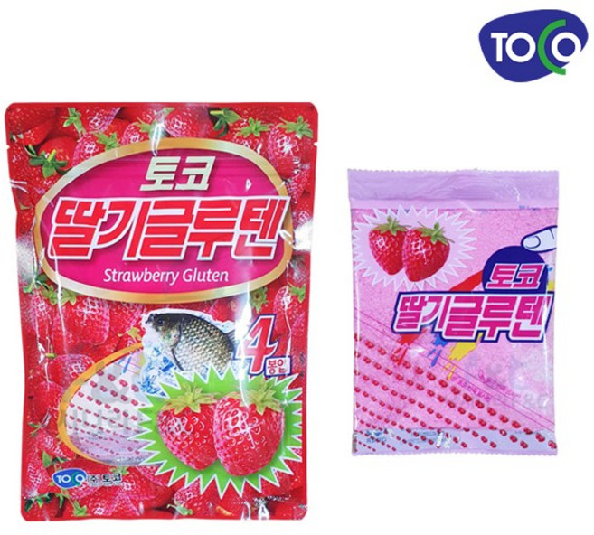 토코 딸기글루텐4 가벼운비중 토코떡밥 붕어떡밥, 1개