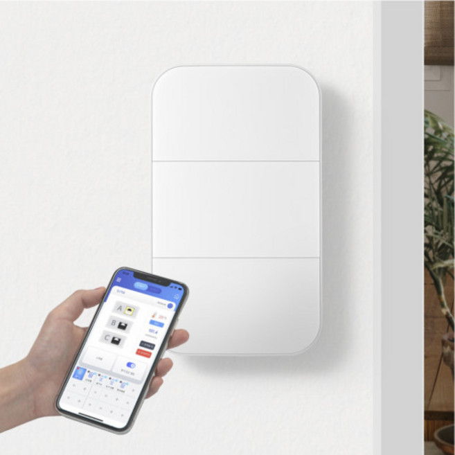 라맥스 IoT 스마트 전등 스위치, RSA-303W(앱+리모컨제어), 1개