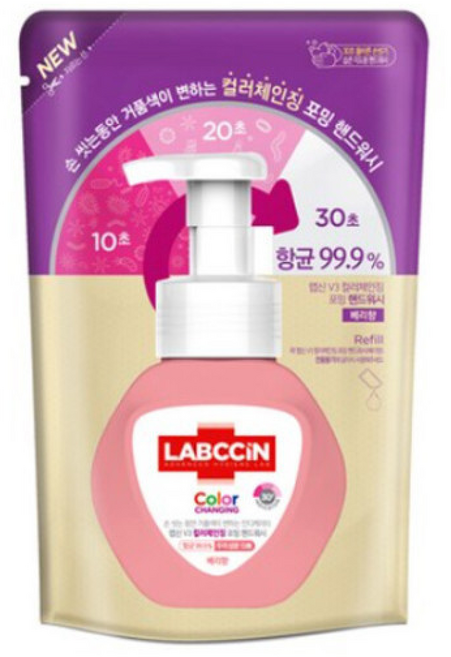 랩신v3 핸드워시 손세정제 컬러체인징 리필, 200ml, 10개
