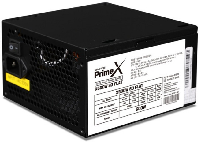 [몬스타기어] 몬스타 가츠 PrimeX X500W 83 FLAT ATX [블랙] 벌크