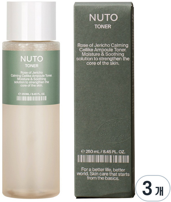 삼초마을 저자극 수분 진정 셀라이크 여드름 모공 앰플 토너, 250ml, 3개