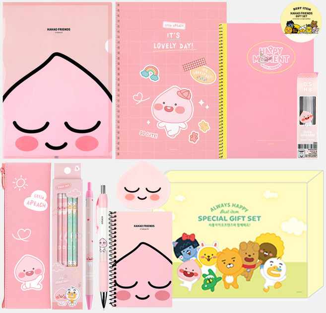 카카오프렌즈 문구세트 선물세트 카카오학용품세트, 카카오프렌즈 문구세트35000(어피치)