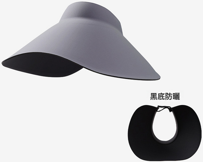 蕉同款無痕一體燈罩帽防曬帽女防紫外線夏大檐全遮光空頂太陽帽