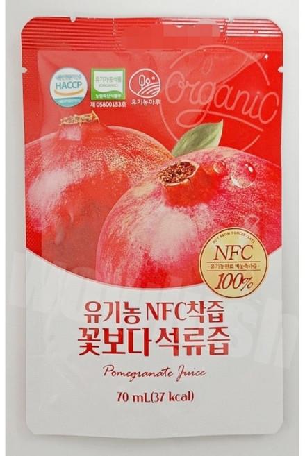 유기농마루 NFC 착즙 꽃보다 석류즙, 70ml, 10개